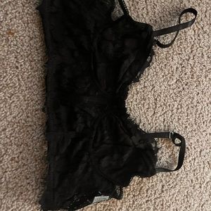 Black mesh shein top